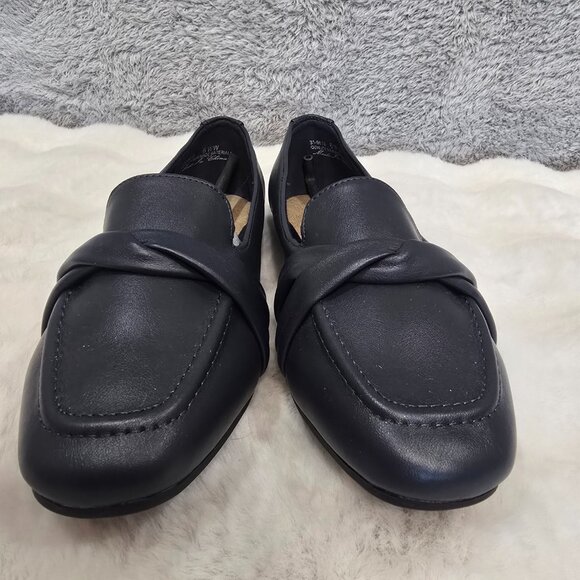 Easy Street Women's Betty Square Toe Flats Size 6 WW Extra Wide NEW Navy Office - Picture 6 of 9